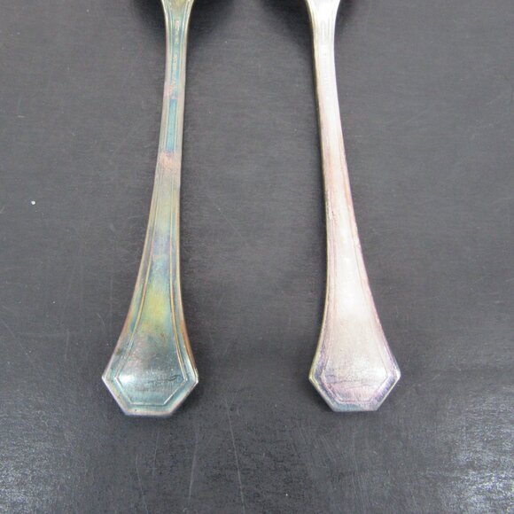 Reed & Barton Pompeian Greek Key & Scrollwork Design Dessert Fork Lot of 4 Vntg - Picture 7 of 12